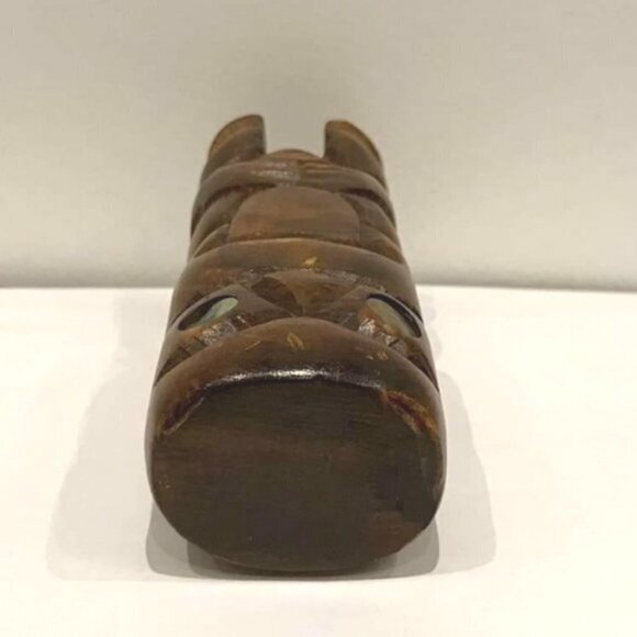 hand Carved Wooden Statue, 6" tall - Picture 4 of 14